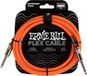 Ernie Ball Flex - Instrumentkabel - Jack Recht/Haaks - 3 Meter - Oranje