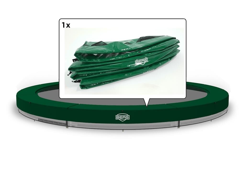 Berg Trampoline INGROUND ELITE - BESCHERMRAND GROEN 380