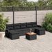 Maison Exclusive - Ensemble de jardin, 8 pièces, avec coussins, noir, en polyrotin