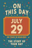 Happy Birthday! July 29: On This Day in Headlines – Nostalgic July 29 History Book with Authentic News and Memories – Perfect Birthday or Anniversary Gift