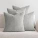 Goodivery ® Set de 4 Housse de coussin Velours côtelé Gris clair 45 x 45 cm