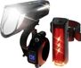FISCHER FAHRRAD PLUS 100/130 Fernlicht + TWIN STOP Fietsverlichtingsset LED Zwart
