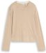 Tom Tailor - Gebreide trui met zijde - Maat L - gravel beige melange