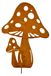 Tuindecoratie Grand Champignon - Pique-fleur rouille - Amanites tue-mouches - Pique-fleur de jardin - Décoration rouille - Décoration d'automne - Ornement de jardin