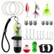 Kit de pêche de survie 25 pièces pour la randonnée et le camping