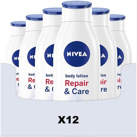 NIVEA Bodylotion Repair & Care - 12 x 400 ml - Voordeelverpakking