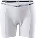 AGU Undershort Women - Fiets-onderbroek - Met zeem - Slim fit - Lange pijp - Katoenmix - Wit - S