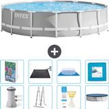 Intex Rond Prism Frame Zwembad - 427 x 107 cm - Grijs