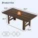 Grandeur Table à manger - Table à manger rectangulaire pour 6-8 personnes - Style rustique de maison de campagne - Gain de place - Cadre en bois - Noyer