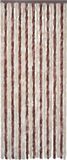 vidaXL Vliegengordijn 118x220 cm Chenille Beige en Lichtbruin