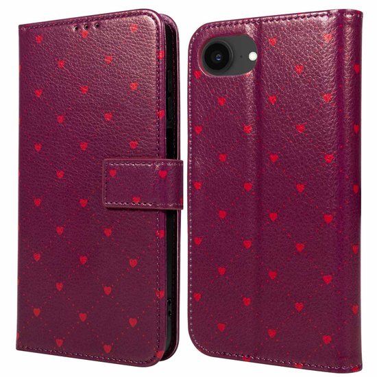 imoshion Design Bookcase Crush Check Coral Dust voor Apple iPhone 17e / 16e