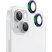 Blueo Film de protection pour caméra arrière Metal Frame pour Apple iPhone 15 Plus / 15, Verre trempé, Multicolore