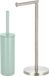 Spirella Badkamer accessoires set - WC-borstel/toiletrollen houder - metaal - mintgroen/zilver