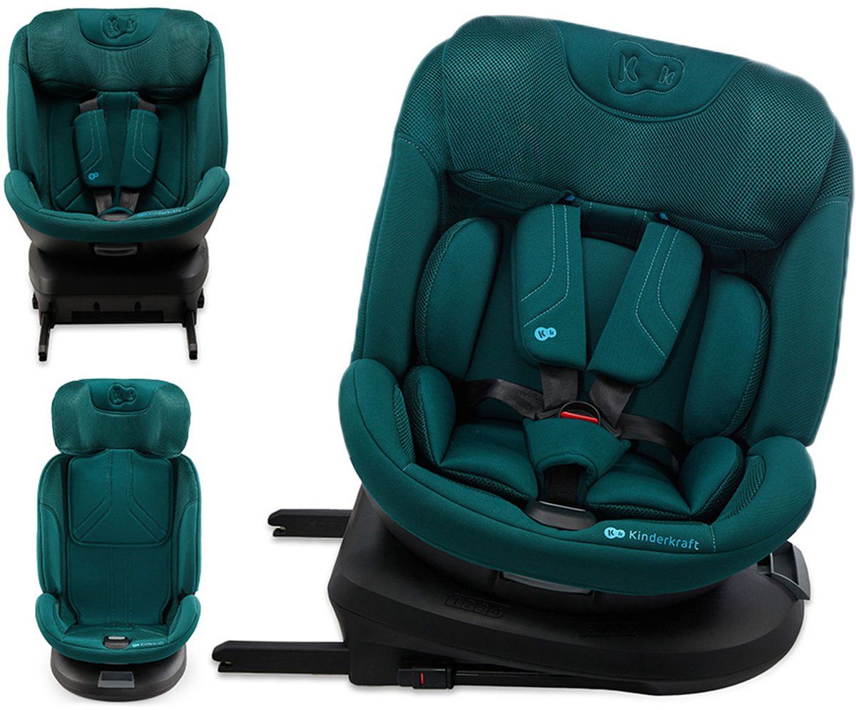 Kinderkraft XPEDITION3 I-size kinderautostoel met 360 graden rotatie, Isofix, basisstation, speciale veiligheidssystemen, gemakkelijk te reinigen, vanaf geboortegroep 0/1/2/3 0-36 kg, SPS+, H-Guard+