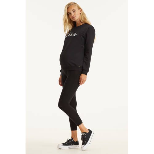LOVE2WAIT 3/4 high waist skinny zwangerschapslegging zwart