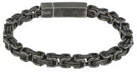 etNox hard and heavy Antique Square Armband gun metal 21 cm Roestvrij staal