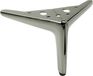 Pieds de meuble élégants en noir-chrome, hauteur 12 cm
