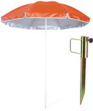 Merkloos / Sans marque Parasol oranje - Dia 150 cm - Polyester - Verstelbaar - UV-bestendig