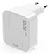 Hama Snellader, GaN, 2x USB-C, opvouwbare mini-oplader, PD, 40 W, Wit