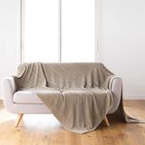 Douceur d'intérieur Dekbedovertrek Arya 180 x 220 cm Beige Polyester
