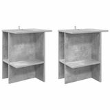 vidaXL Salontafel 2 stuks Betongrijs 40 x 30 x 49 cm Bewerkt hout