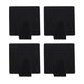 Excellent houseware crochets adhésifs - carrés - noir - 4x pièces - acier inoxydable