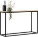 en.casa Table console Kittilä 80x100x30 cm noir mat et couleur chêne