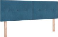 vidaXL Hoofdbord Donkerblauw 144 cm Fluweel