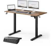 SENSE7 NOJO LIGHT Zit Sta Bureau 120 cm x 60 cm - Elektrisch verstelbaar - Donkerbruin