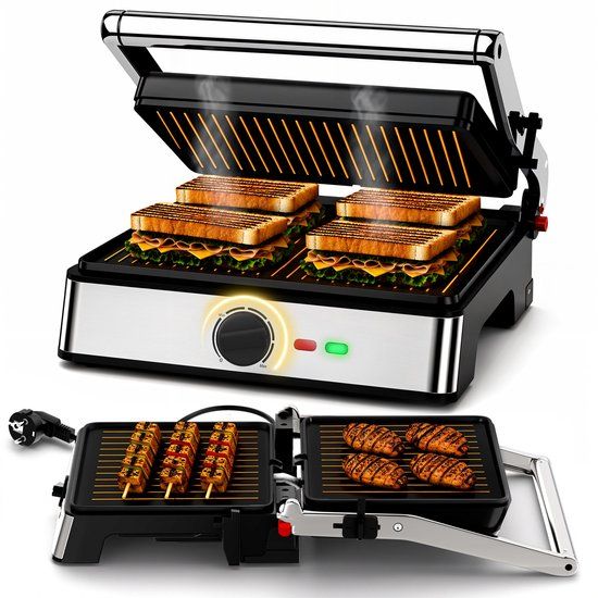Strex Tosti Apparaat XL - Contactgrill / Tosti Ijzer - 2200W - PFAS Vrij