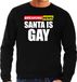 Bellatio Decorations Foute humor Kersttrui breaking news gay Kerst - sweater zwart - heren L