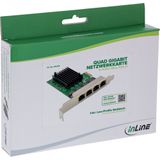 InLine 51127B Quad Gigabit netwerkkaart 4x RJ45 1 Gbit/s PCIe x1