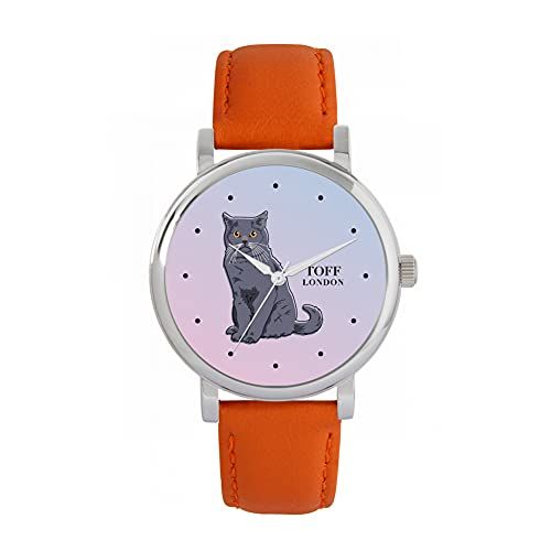 Toff London Blauw Brits korthaar kattenhorloge - 5059656700289