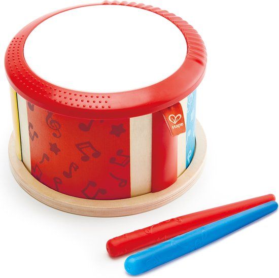 Hape Dubbelzijdige Trommel - Speelgoedinstrument