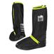 PERLETTI Overschoenen Zwart Waterdicht Man Vrouw met Reflecterende Strepen - Versterkt Schoenovertrekken Herbruikbaar Bestendig Anti Slip - Galoshes Regen Sneeuw Bescherming (L (43-45), Lime Groen)