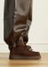 Manfield Bottines à lacets pour femme en daim marron foncé Taille 36