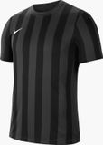 Nike Striped Division IV Shirt Korte Mouw Kinderen - Antraciet / Zwart