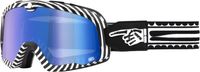 100 Percent Barstow Death Spray, lunettes miroirs , couleur: Noir/Blanc Bleu Réfléchissant