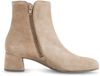 Gabor - Dames - Enkellaarsjes - Beige - Suède - Hakhoogte 3-4 cm
