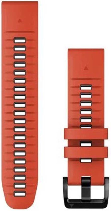 Garmin Quickfit 22 mm Siliconen Horlogeband - Flame Red/Graphite
