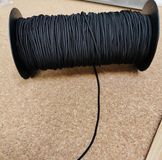 Cordon élastique 2MM 100m rouleau noir