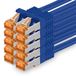 1aTTack.de Cat7 Cat 7 ethernetkabel Cat7 lan netwerk 10GBASE-T - 10000 Mbps (Sftp Pimf) dubbel afgeschermde patchkabel RJ45 stekker Cat.6a 0,5m Blue - 10 pieces