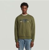 G-Star Running dog back gr r sw Heren Sweater L Shadow Olive