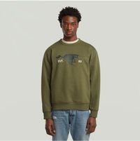 G-Star Running dog back gr r sw Homme Pull L Shadow Olive
