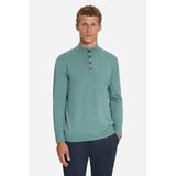 No Excess regular fit gebreide gemêleerde trui - blauw