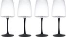 Mikasa Rode Wijnglazen, Set van 4 Stuks, 0.45 L, Loodvrij Glas, Mat Zwart - Palermo