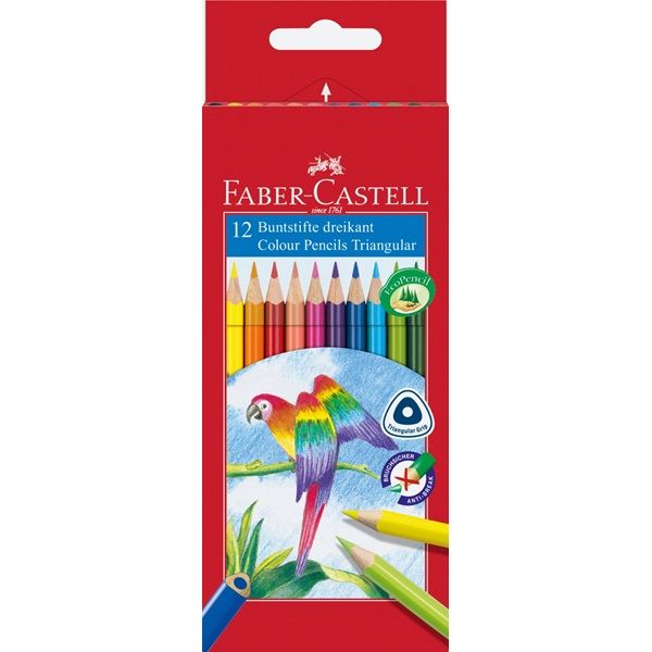 Faber-Castell Kleurpotloden - Driehoekig - 12 stuks - Multi-color