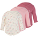 LUPILU® Lot de 3 bodys croisés bébé (rose foncé/rose clair, 6-12 mois)