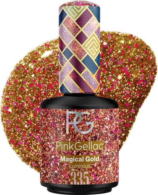 Pink Gellac Magical Gold Gellak - 15ml - Vegan - Gel Nail Polish
