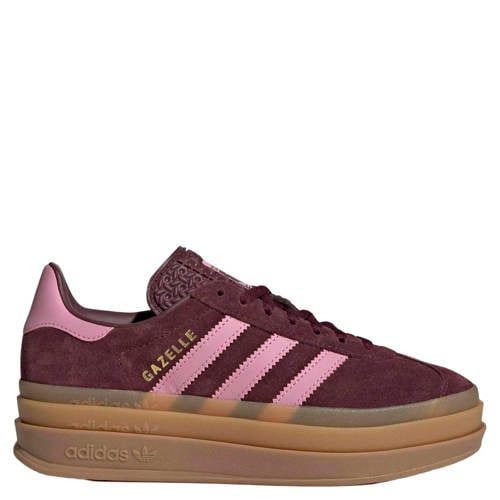 adidas Originals Gazelle Bold leren sneakers - bruin/roze